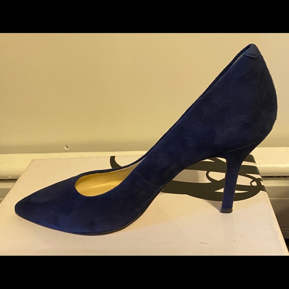 Blue Suede Pumps